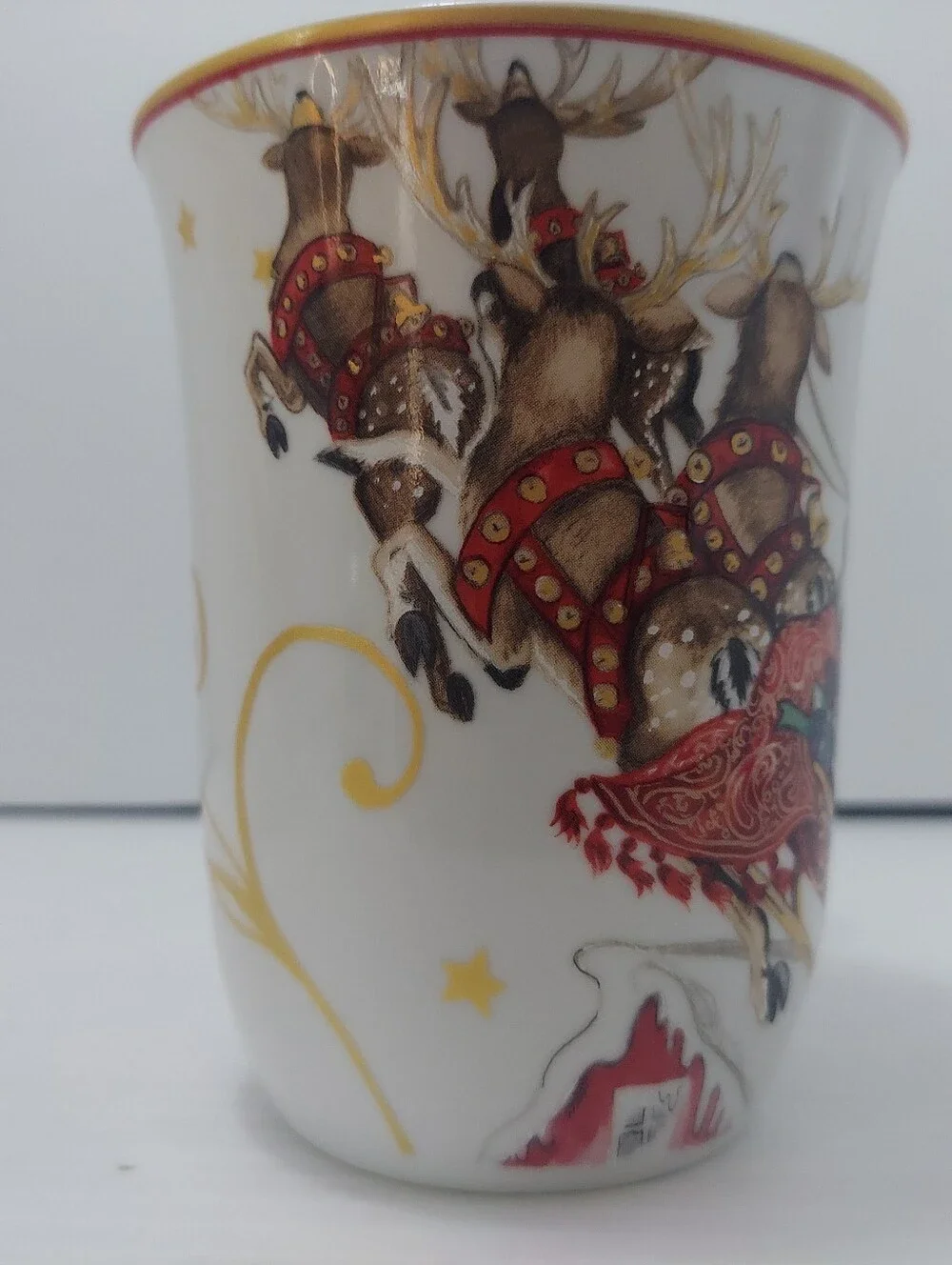 Williams-Sonoma 'Twas the Night Before Christmas Santa/Sleigh Coffee Mug 14 oz